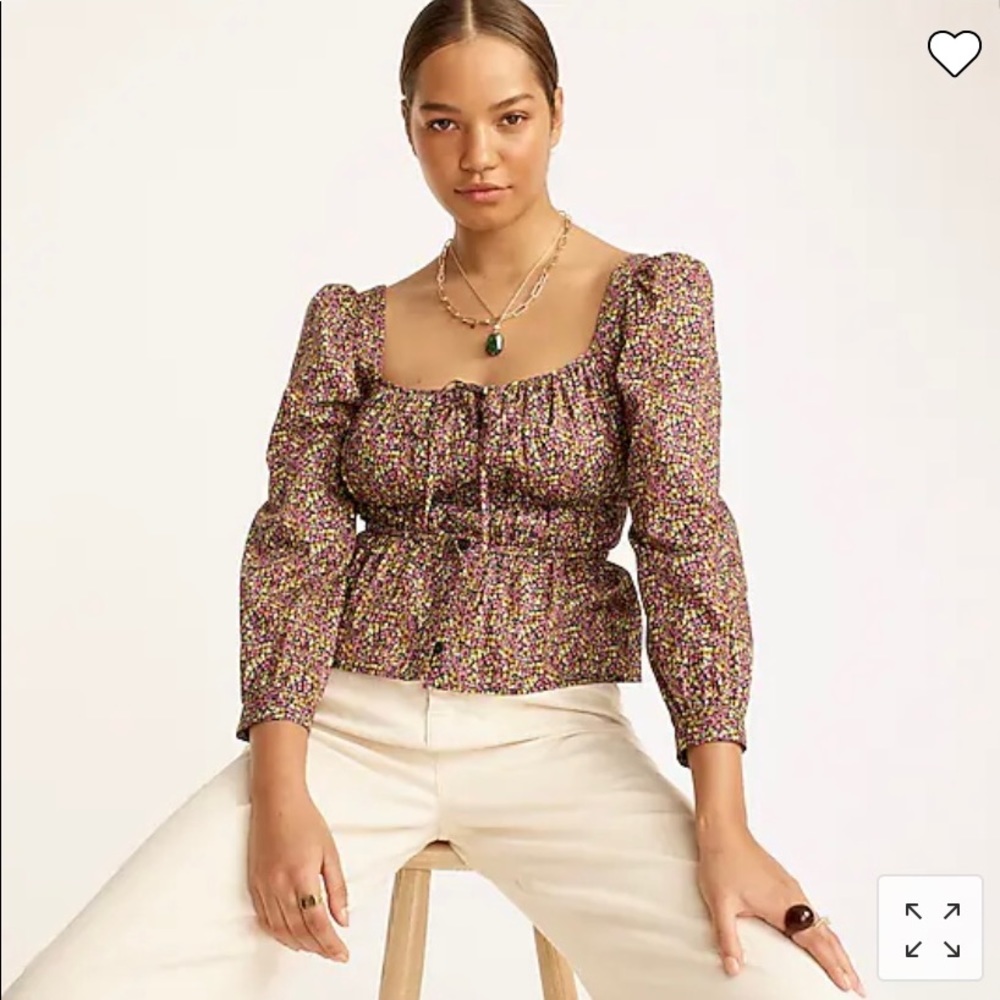 Jcrew Liberty Cotton Top